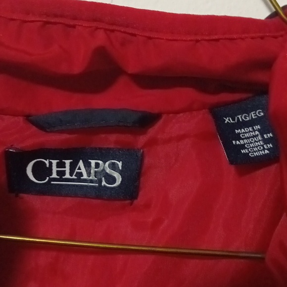 Mens Chaps Winter Puffer Vest XL.Blue Red - Picture 4 of 5